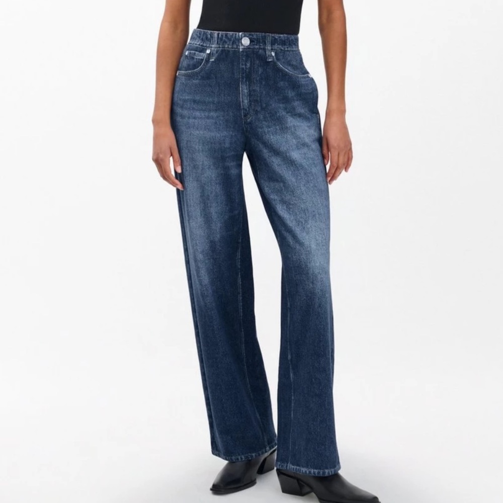 Rag & Bone - Miramar High Rise Wide Leg Cotton Terry Sweatpant Jeans - Picture 3 of 6